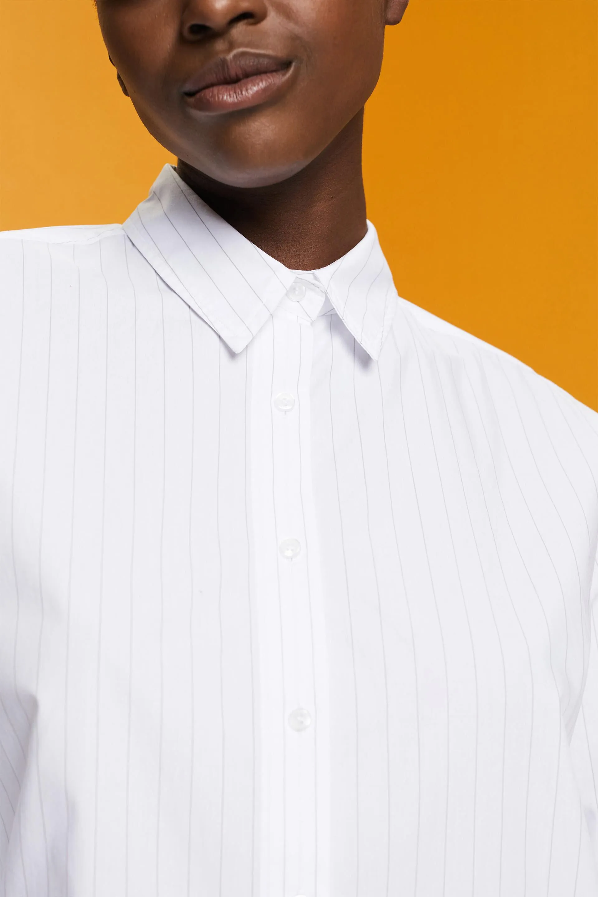 Abito camicia con righe gessate, 100 % cotone