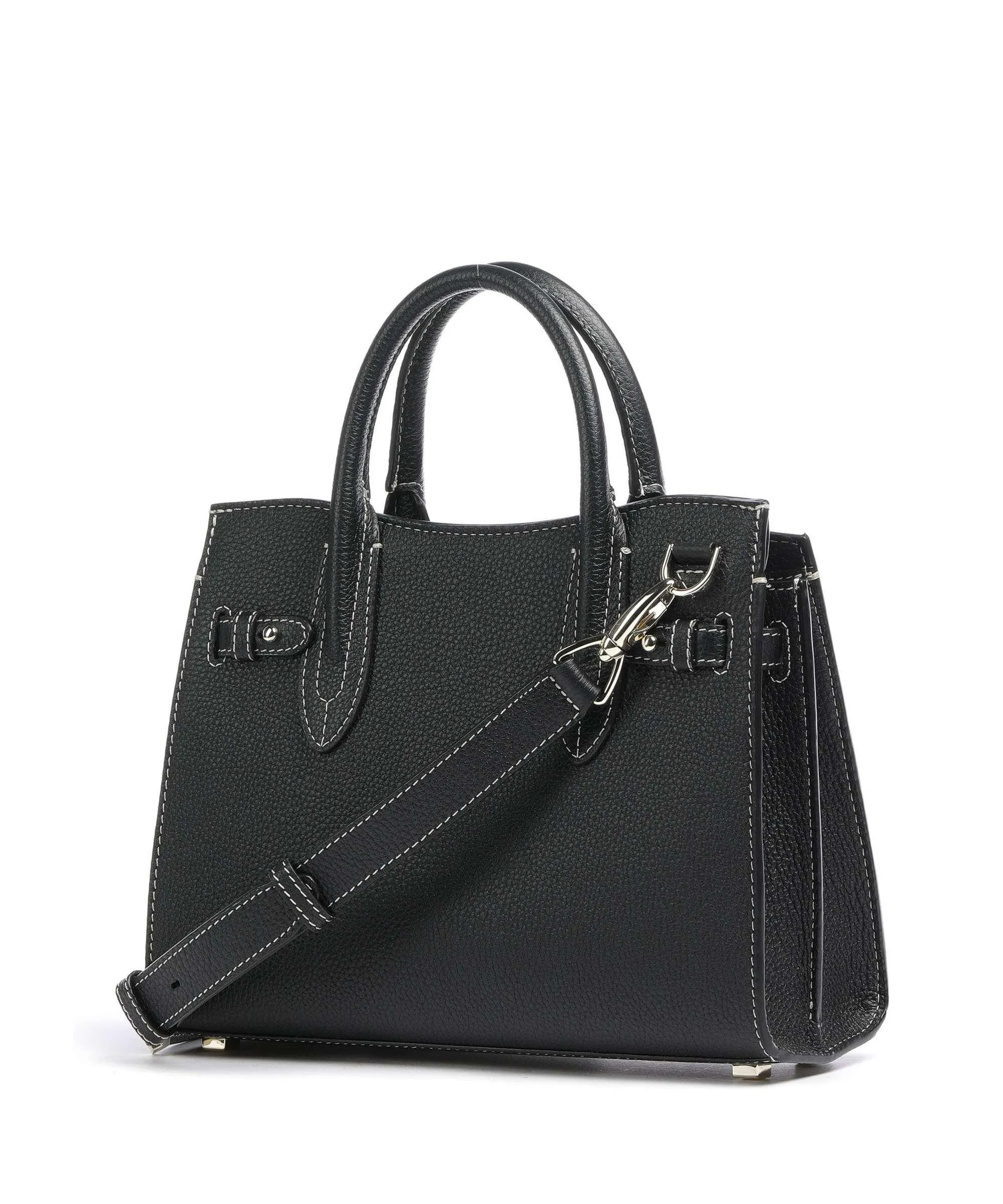  Aigner Farah M Borsa a mano pelle di vacchetta grana nero  