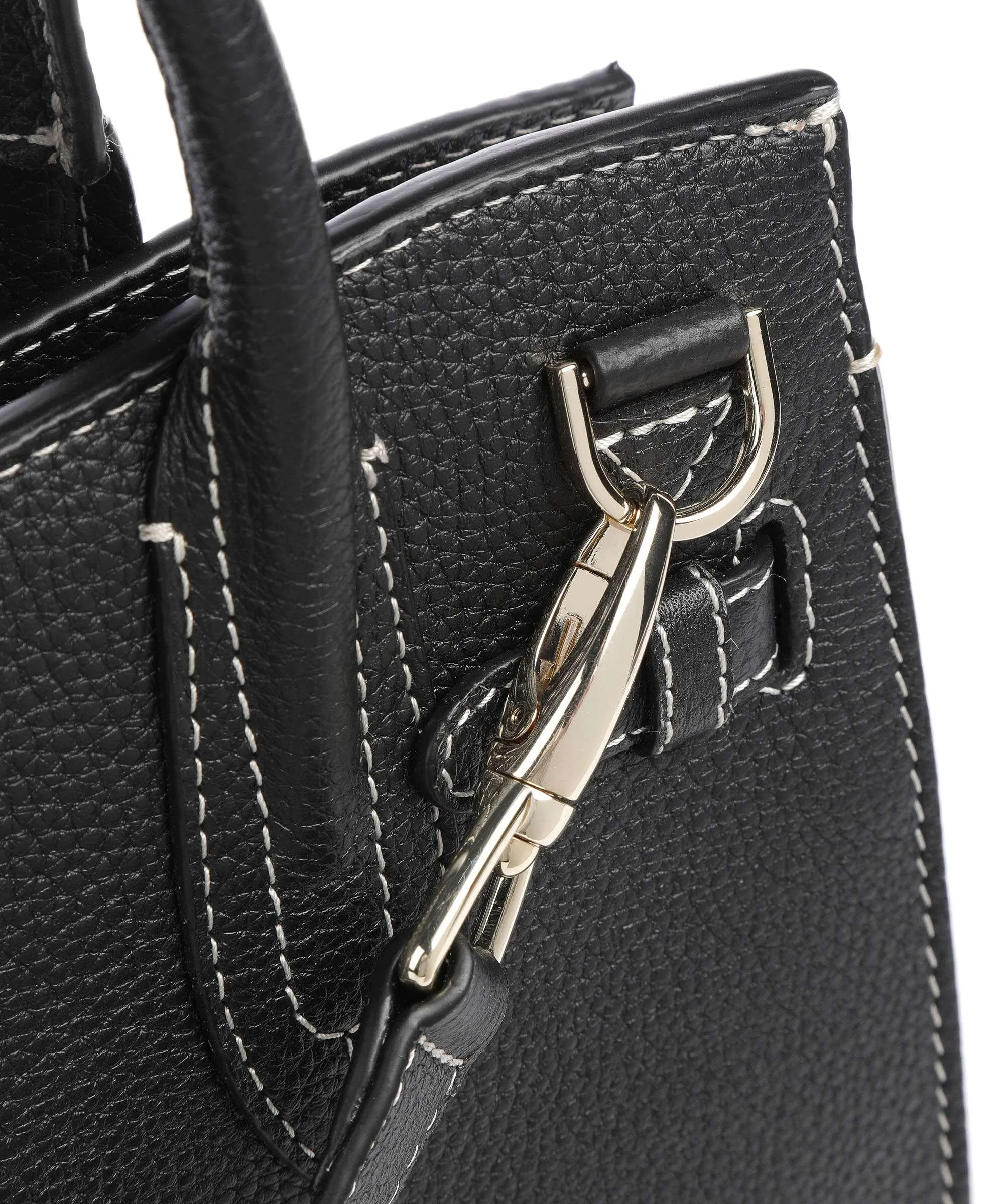  Aigner Farah M Borsa a mano pelle di vacchetta grana nero  