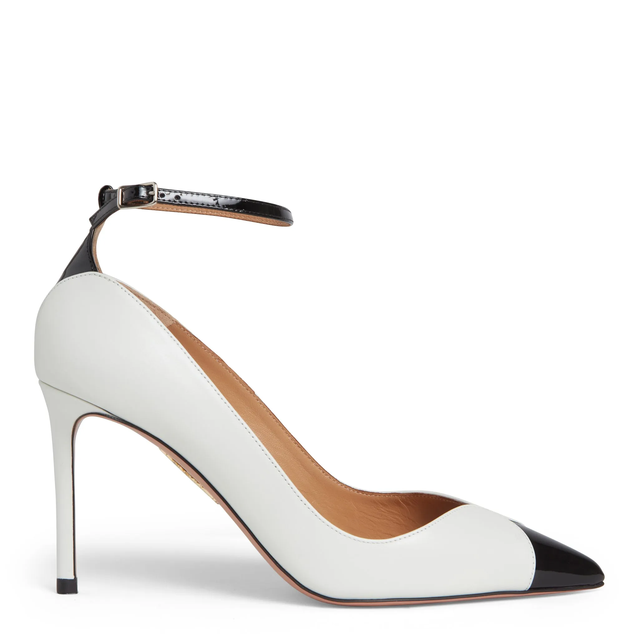 AQUAZZURA  Dècolletè in pelle bianche
