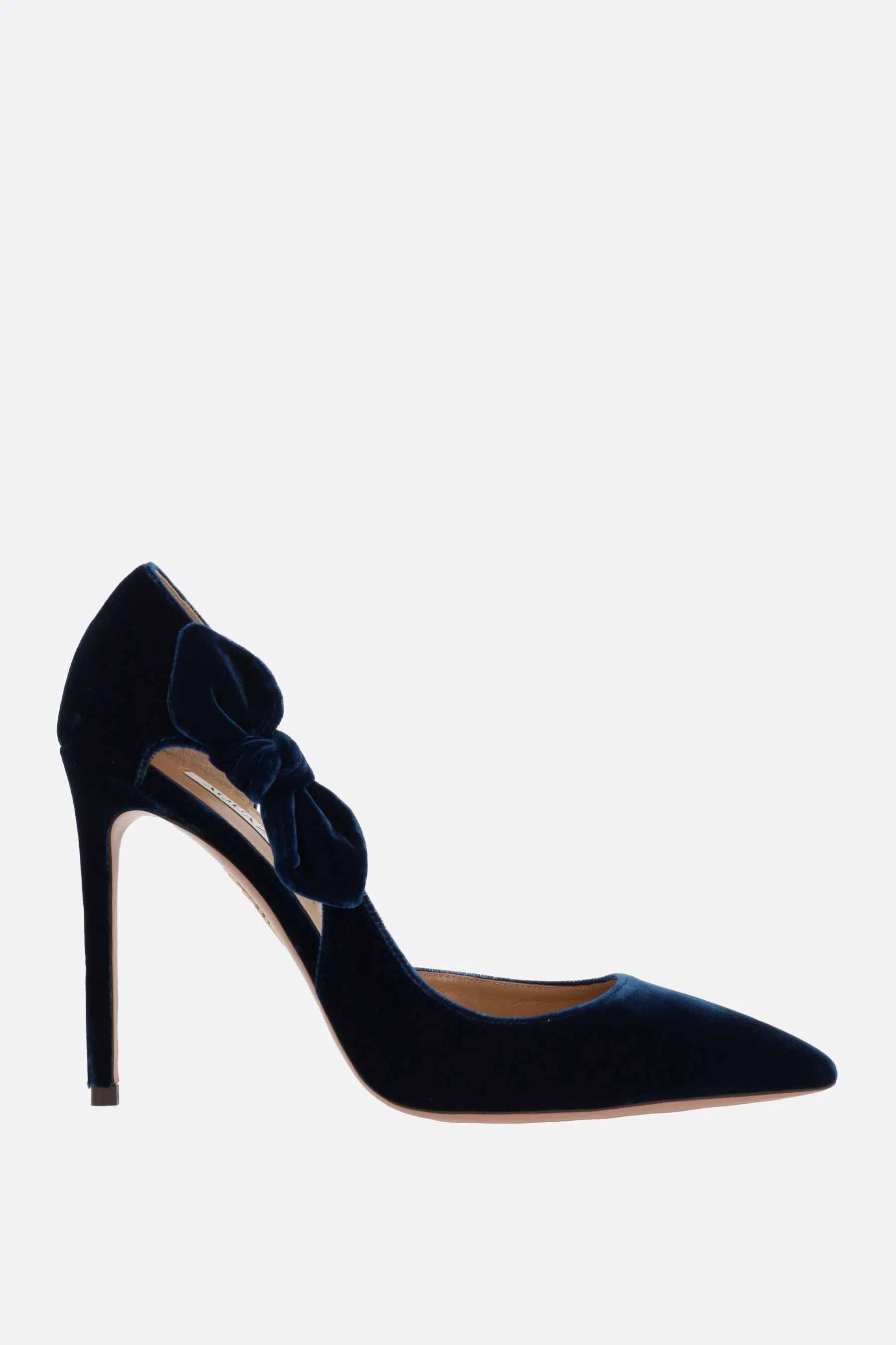  AQUAZZURA décolleté Very Bow Tie in velluto 
