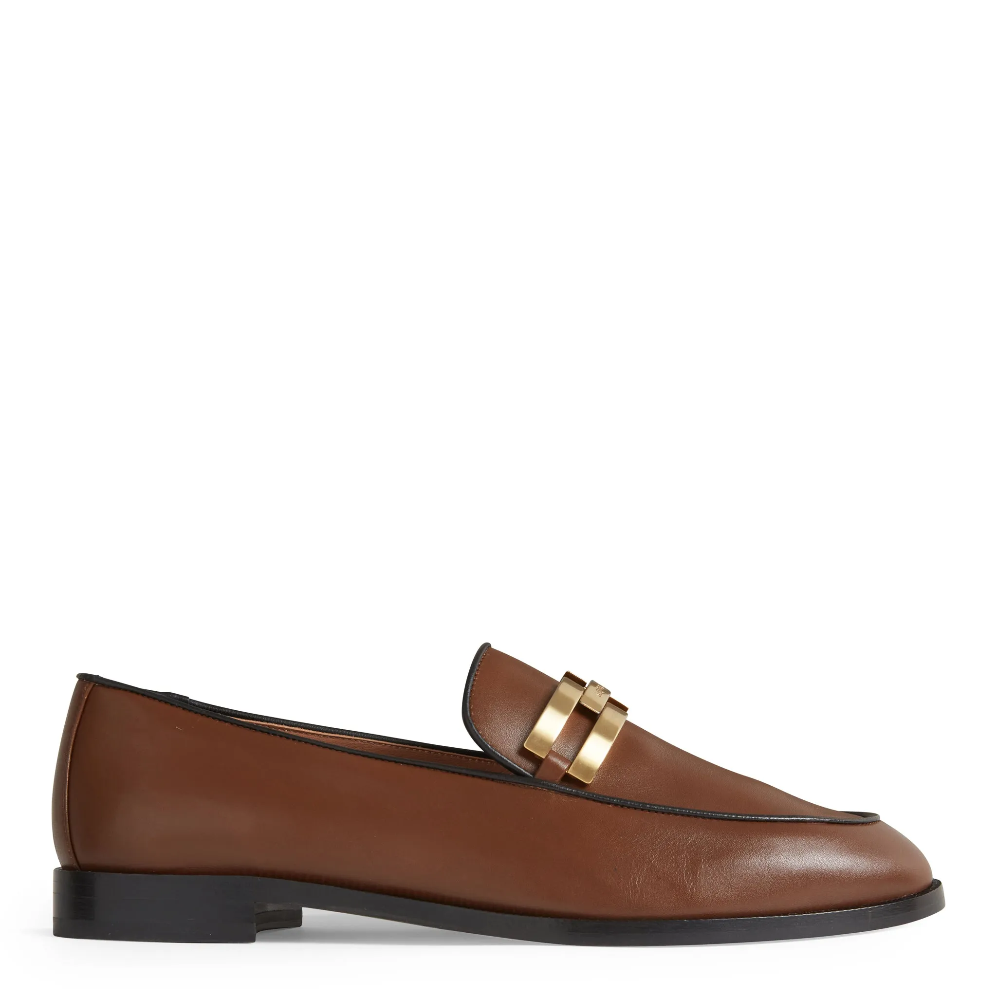 AQUAZZURA  Mocassino in pelle marrone