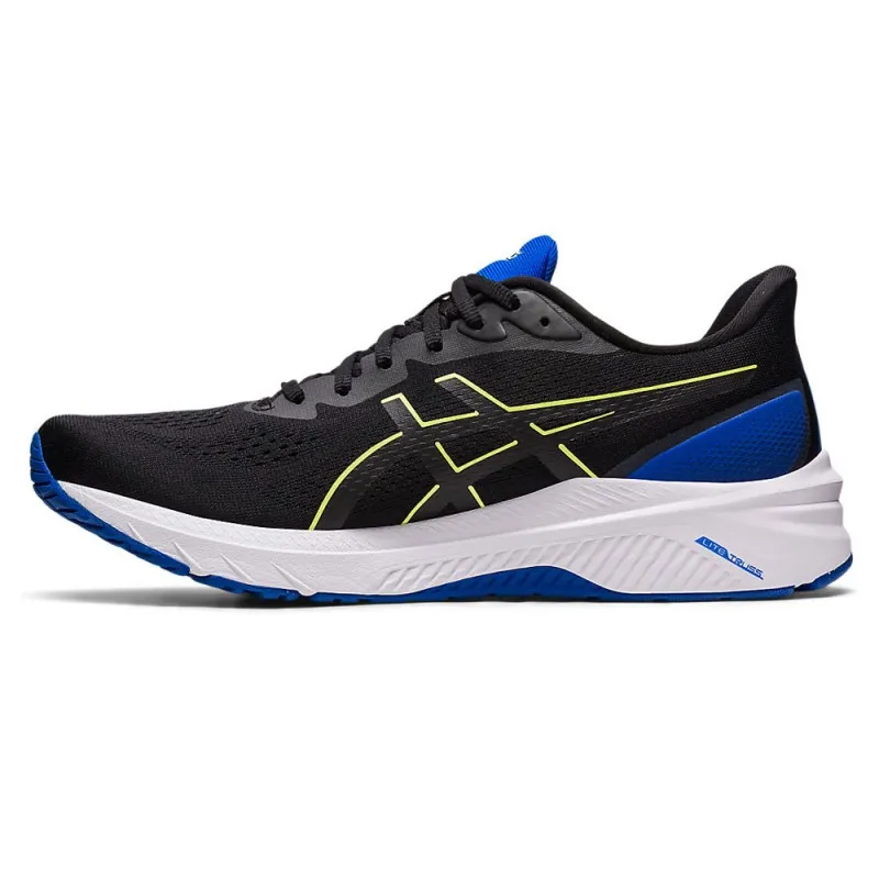 Asics Gt-1000 12 Nero Blu Giallo - Scarpe Running Uomo
