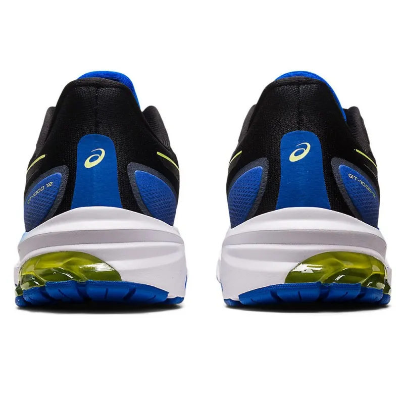 Asics Gt-1000 12 Nero Blu Giallo - Scarpe Running Uomo