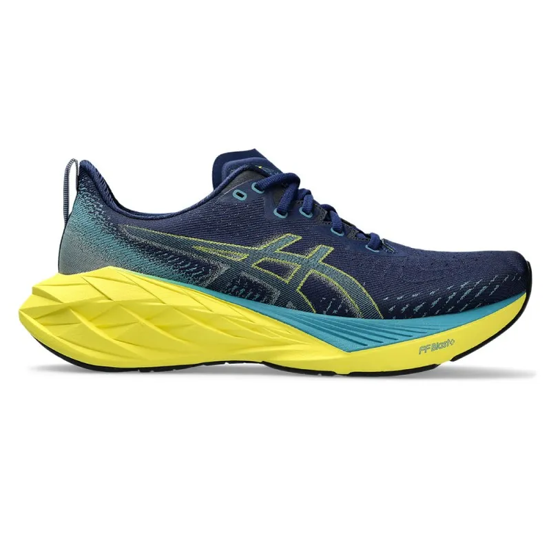 Asics Novablast 4 Blu Verde Giallo - Scarpe Running Uomo