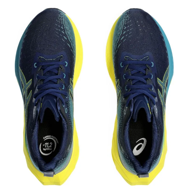 Asics Novablast 4 Blu Verde Giallo - Scarpe Running Uomo