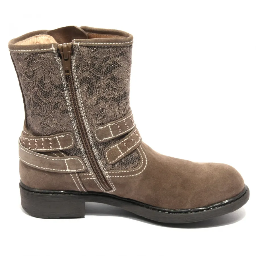 B1824 biker NERO GIARDINI stivaletti bimba boots shoes kids