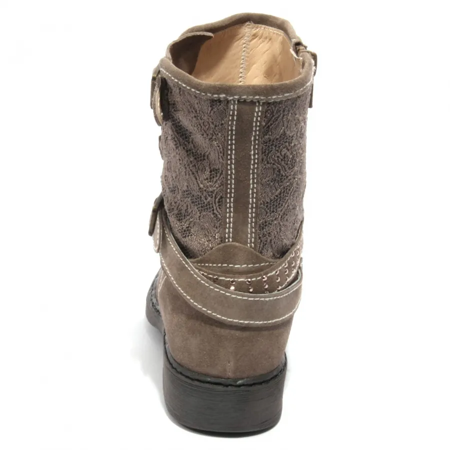 B1824 biker NERO GIARDINI stivaletti bimba boots shoes kids