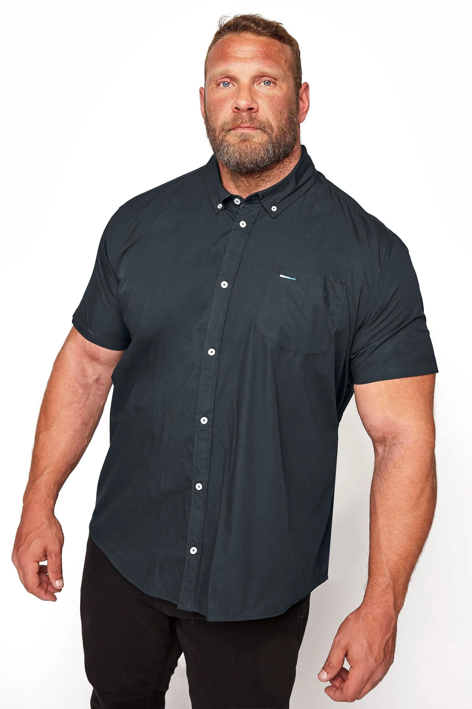 BadRhino - Big &Tall Manica corta Oxford - Camicia