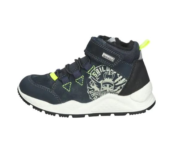 bama scarpe per bambini in vera pelle con scarpe di transizione bama-TEX con chiusura in velcro 1085006 blu scuro