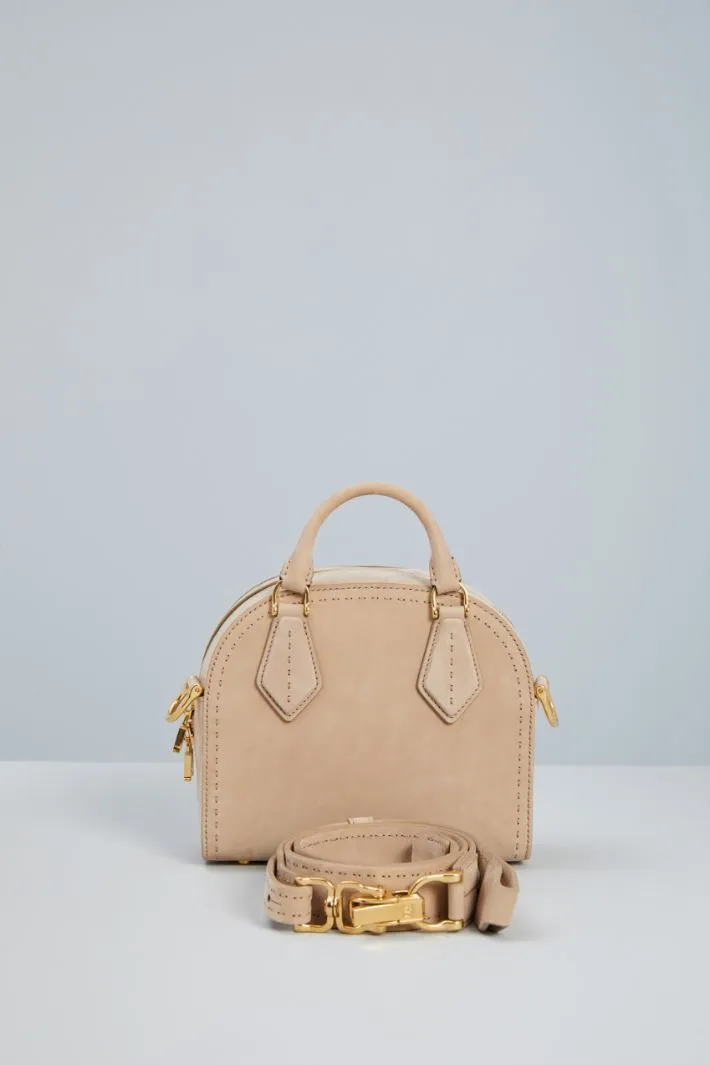 Borsa rigida in suede