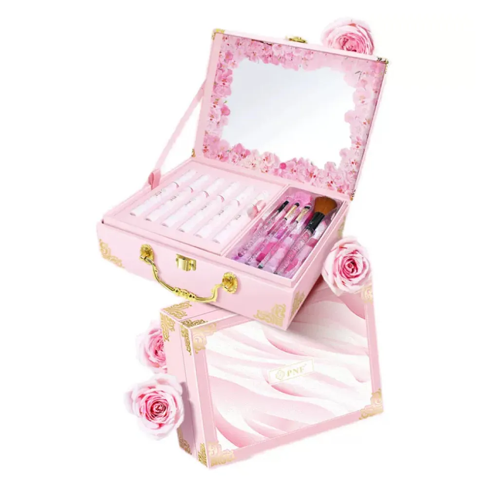 Box bellezza set da 13 accessori e specchio interno