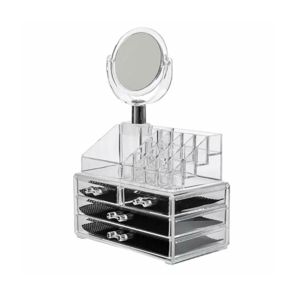 Box trucco e cosmetica con specchio e cassetti
