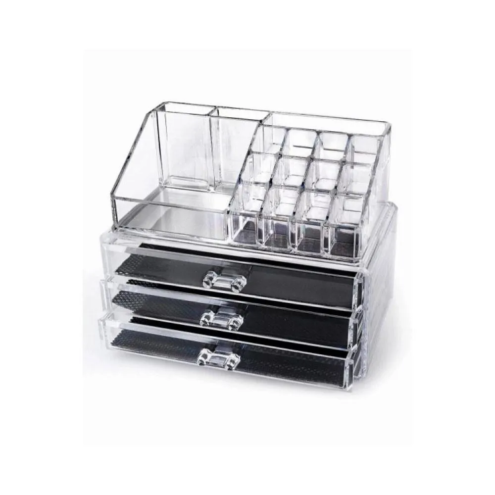 Box trucco e cosmetica con specchio e cassetti