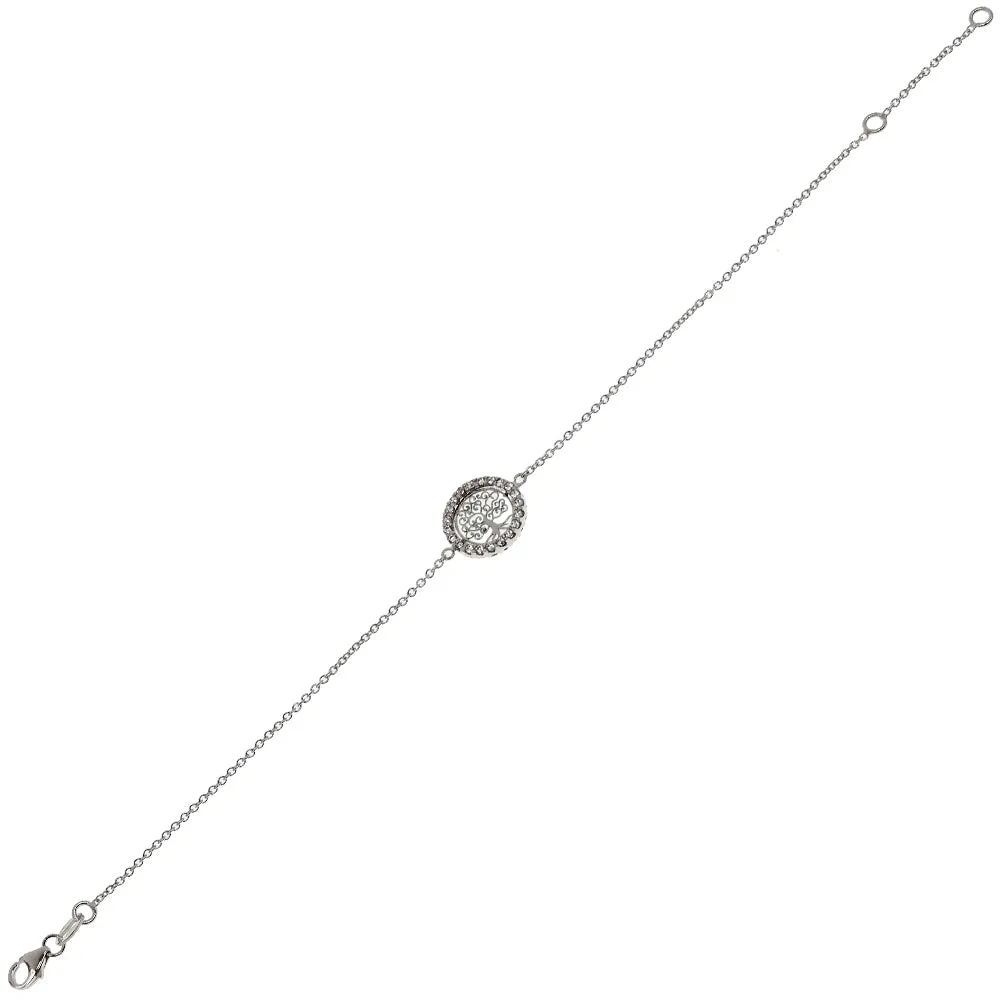 Bracciale Donna Oro Bianco Albero della Vita