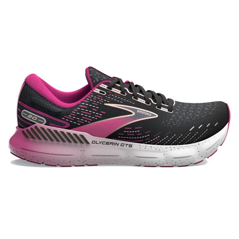 Brooks Glycerin Gts 20 Nero Fucsia - Scarpe Running Donna