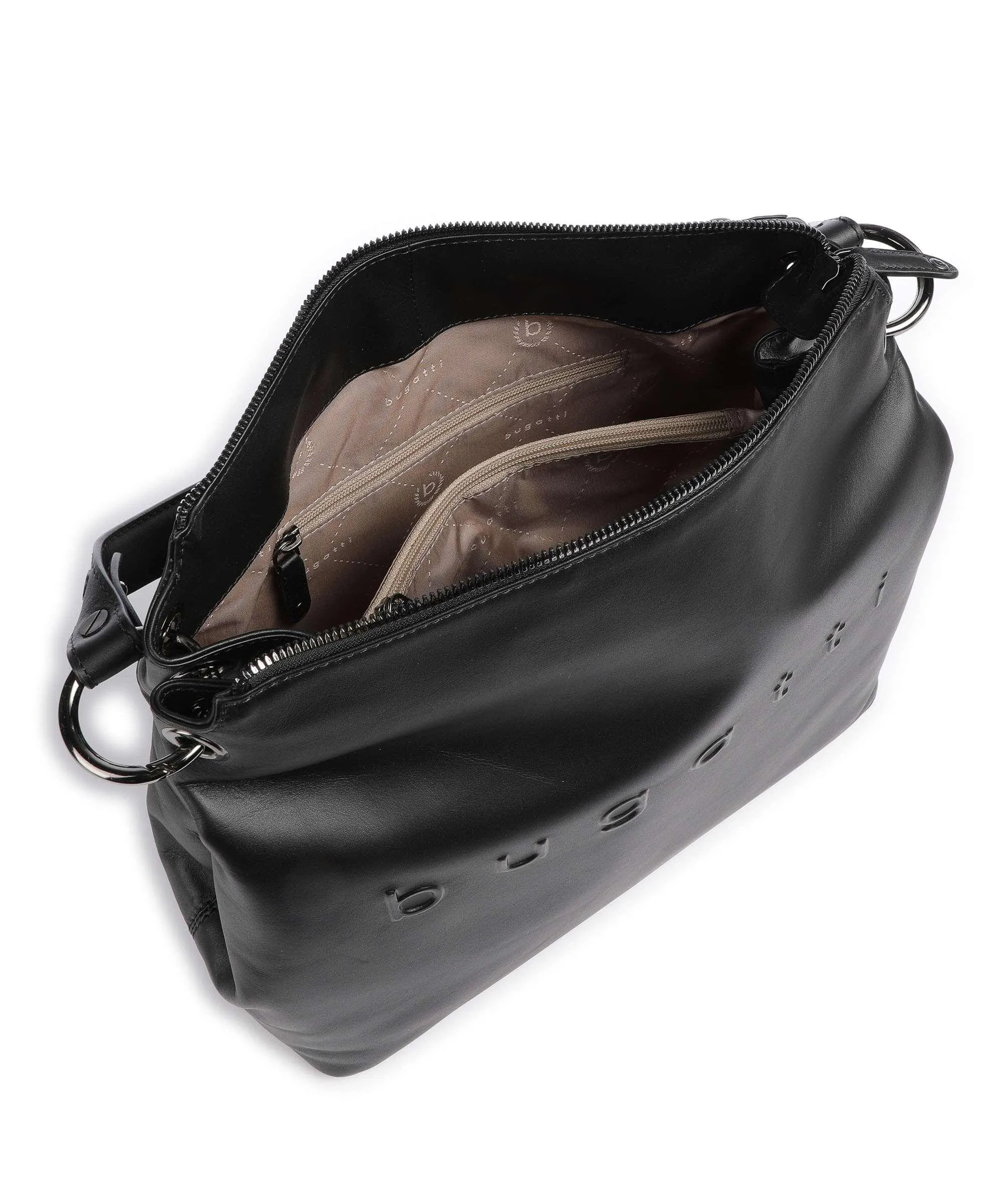  Bugatti Daphne Borsa hobo pelle di vacchetta grana nero  