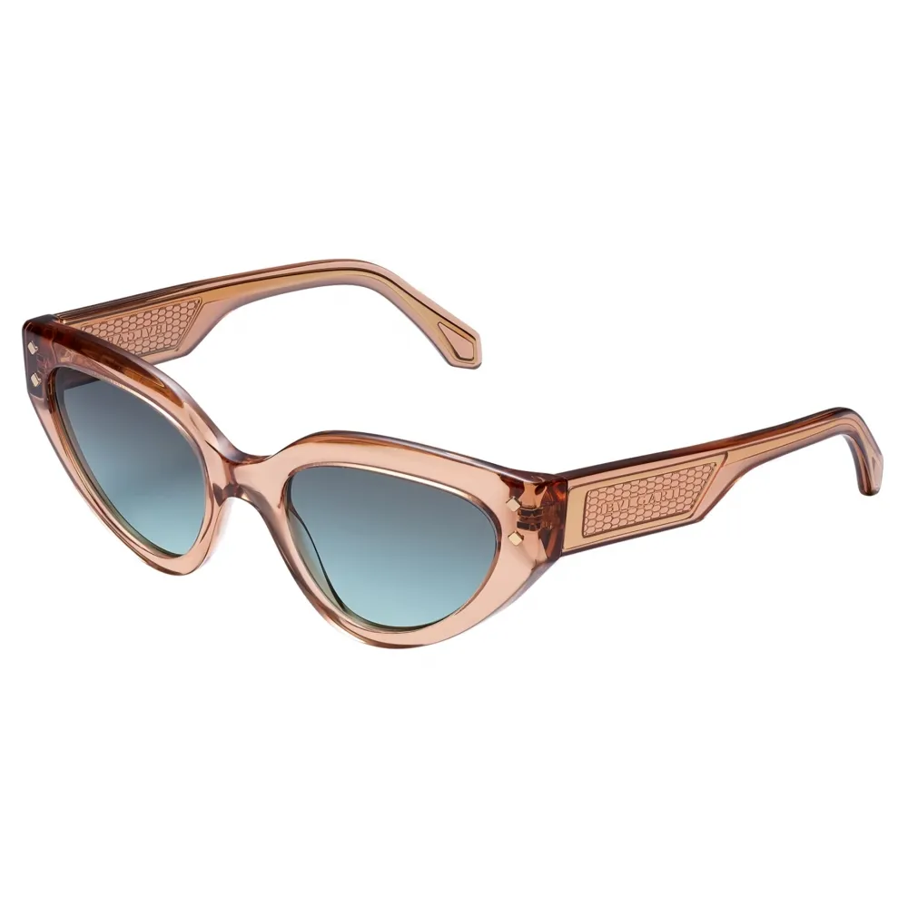 Bulgari - Serpenti - Occhiali da Sole Cat-Eye in Acetato "Vipermesh" - Marrone - Serpenti Collection