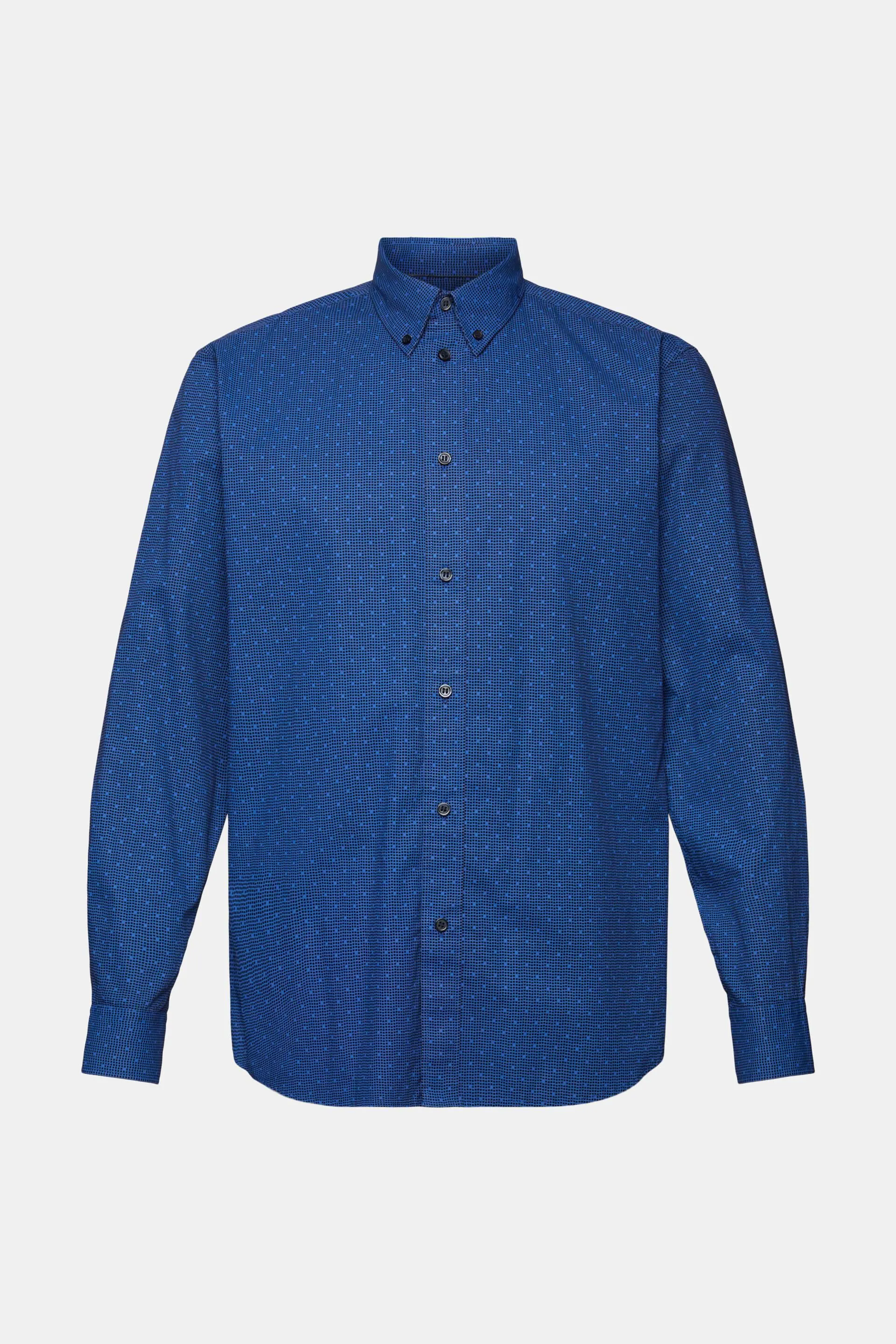 Camicia a fantasia button-down, 100% cotone