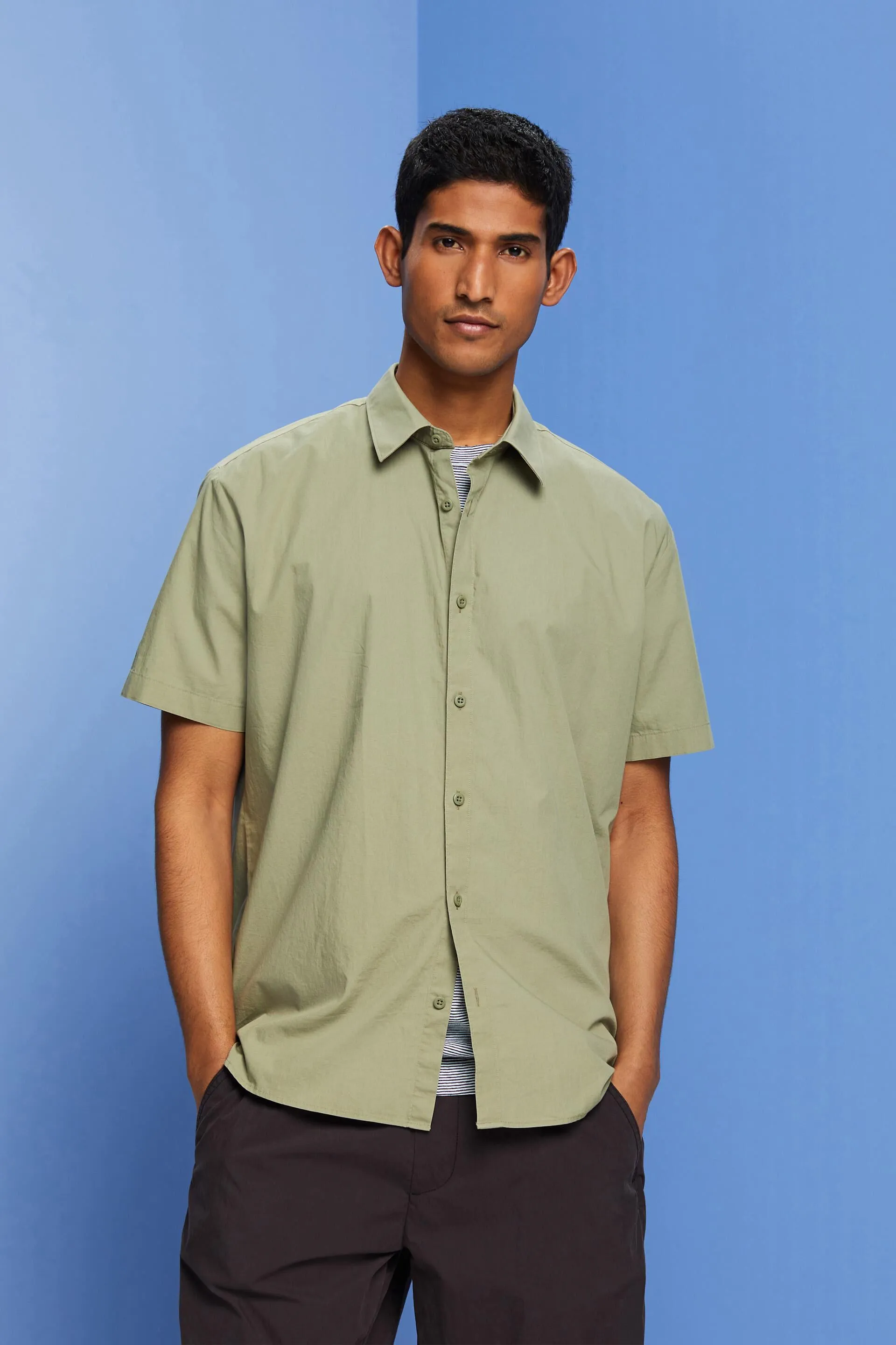 Camicia a maniche corte con colletto button down