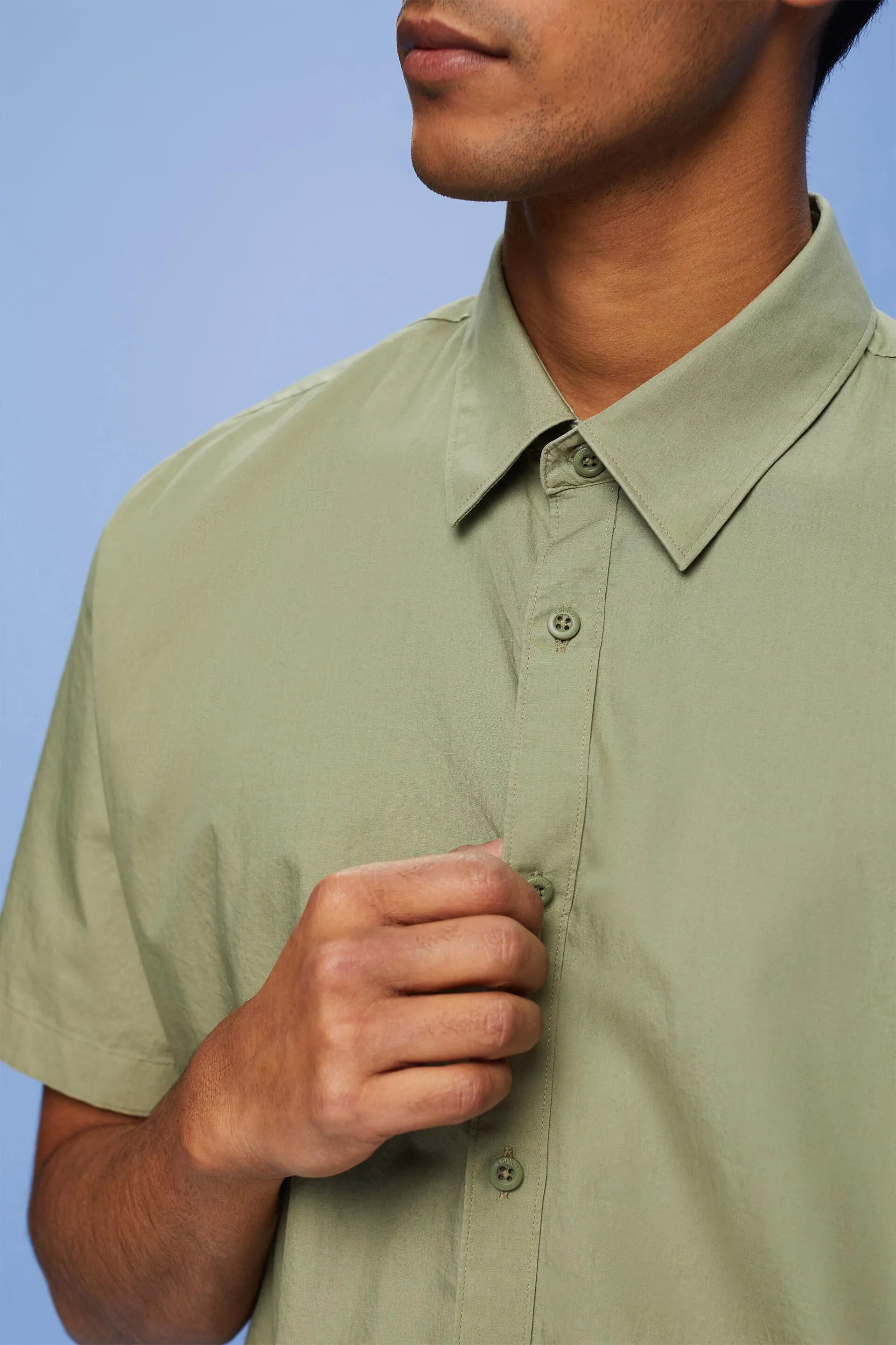 Camicia a maniche corte con colletto button down