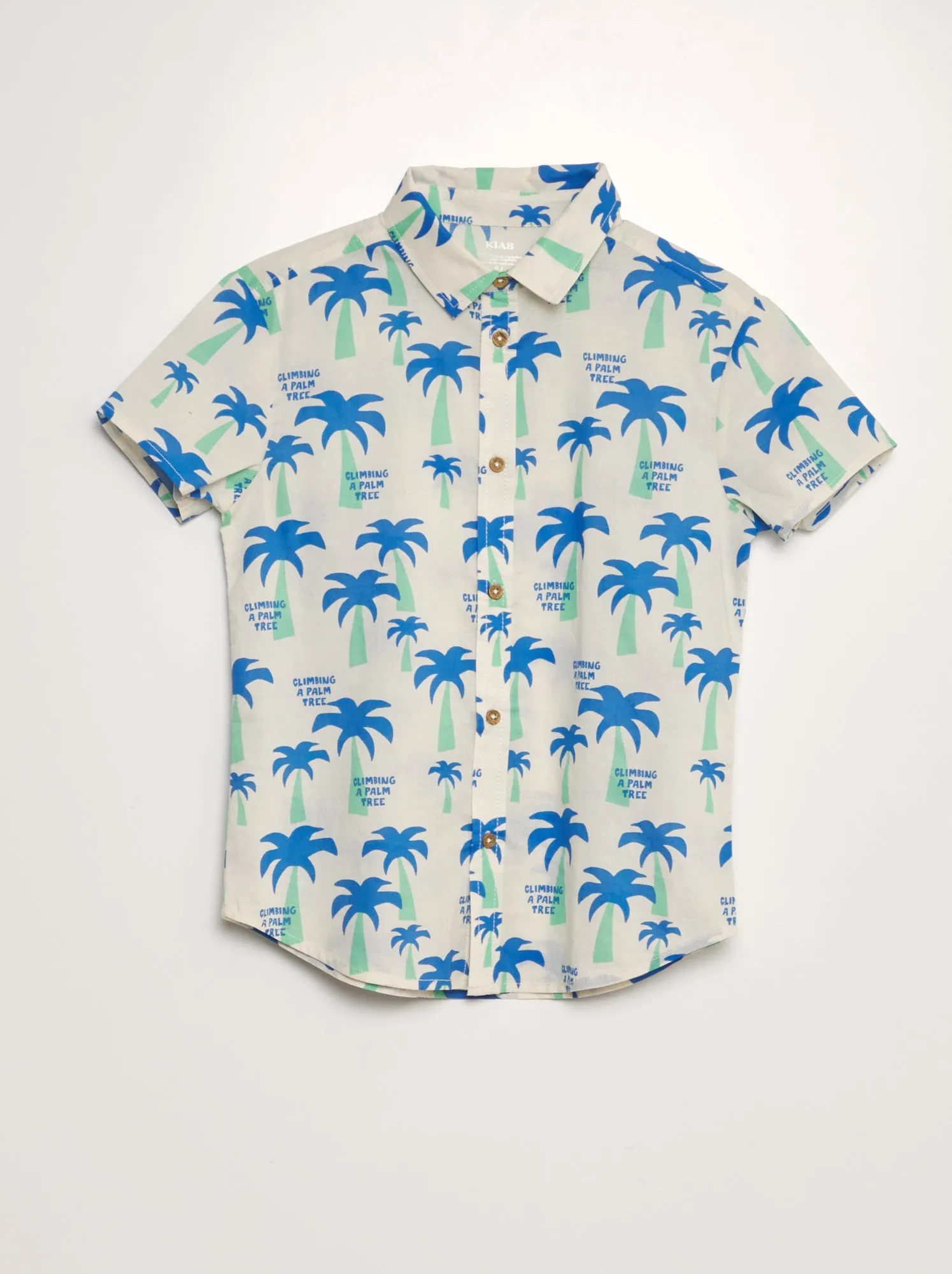 Camicia a maniche corte con stampa - BIANCO
