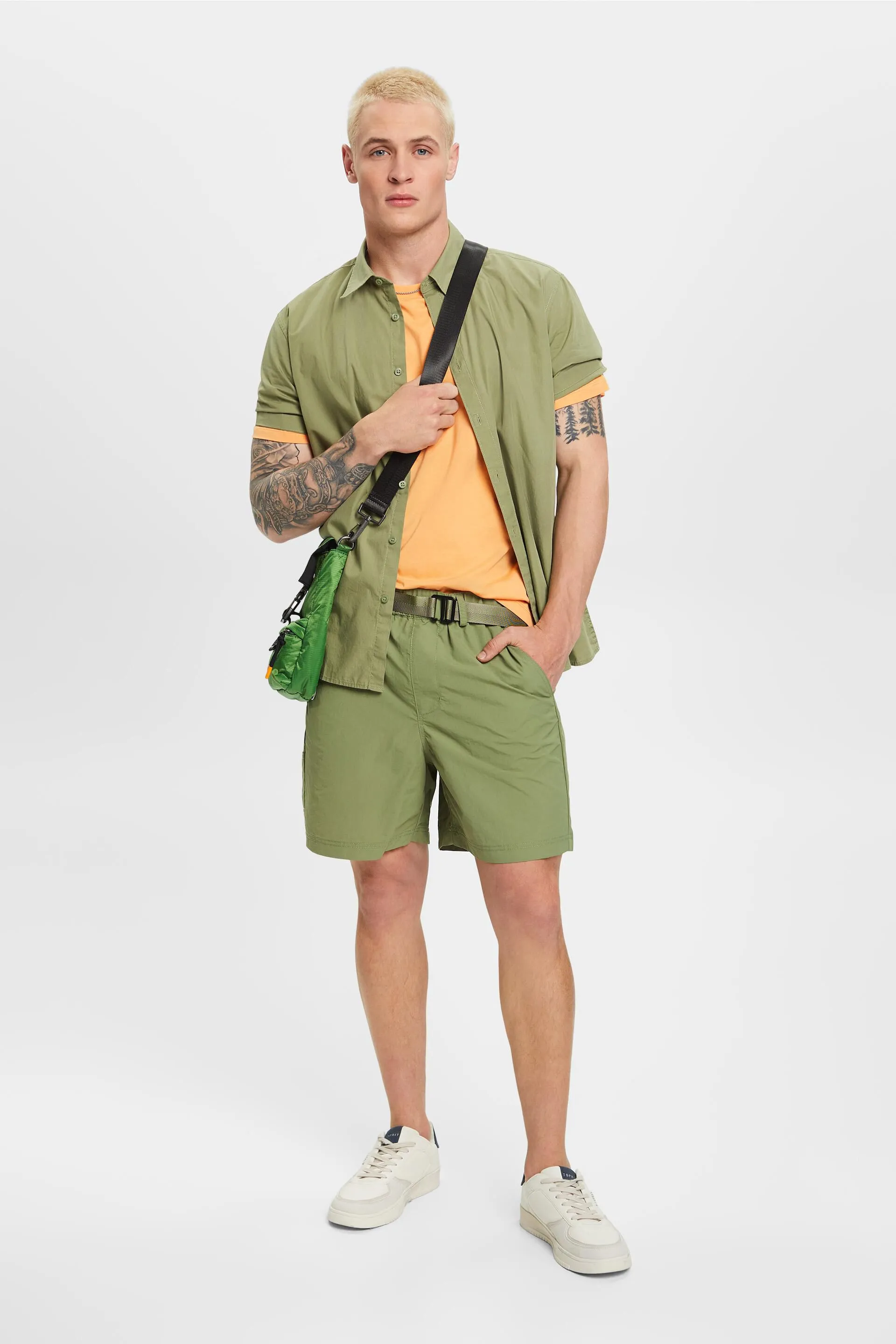 Camicia a maniche corte in cotone sostenibile
