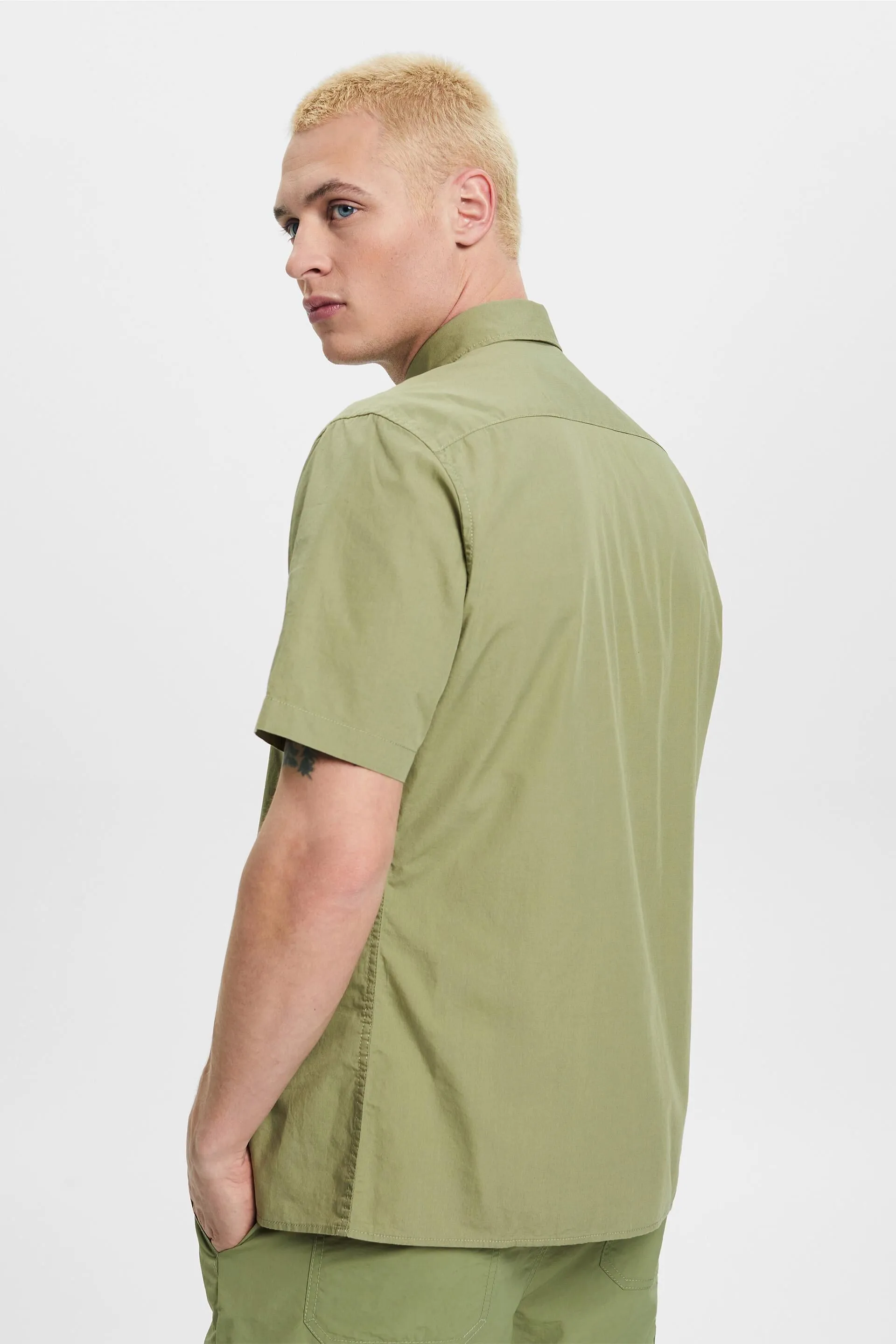Camicia a maniche corte in cotone sostenibile