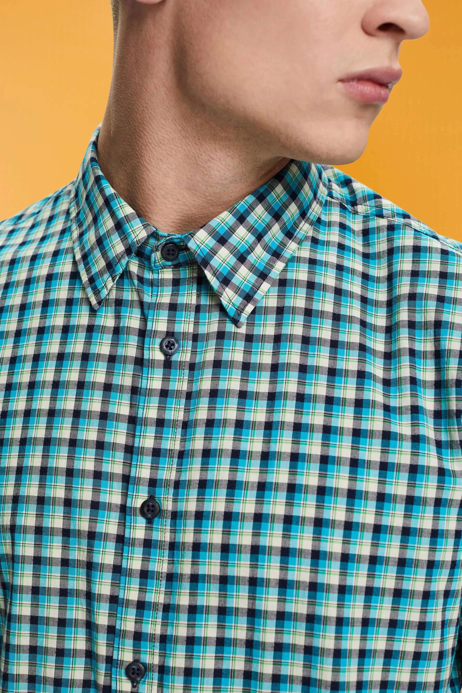 Camicia a scacchi in cotone sostenibile