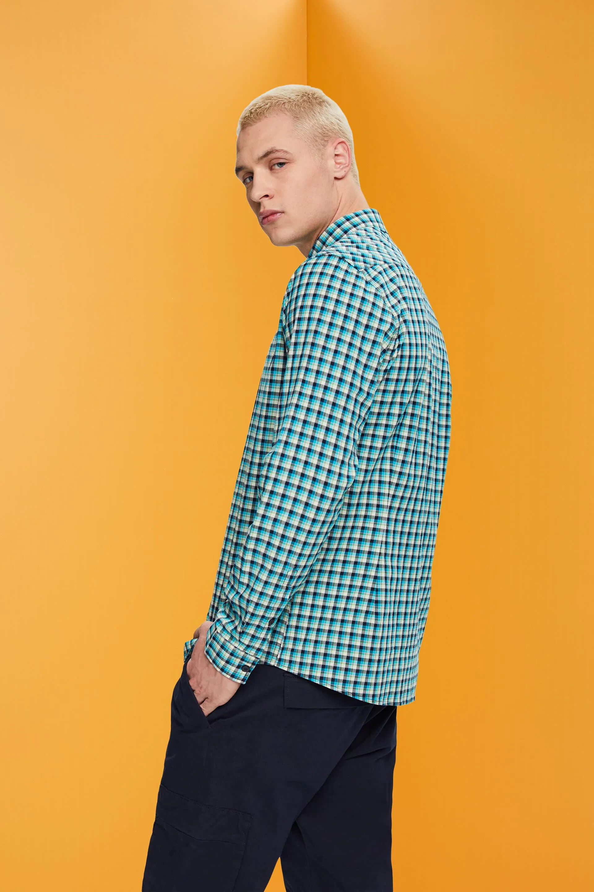 Camicia a scacchi in cotone sostenibile