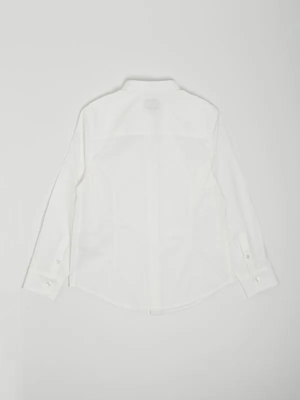 Camicia bambino Fay in popeline di cotone Bianco