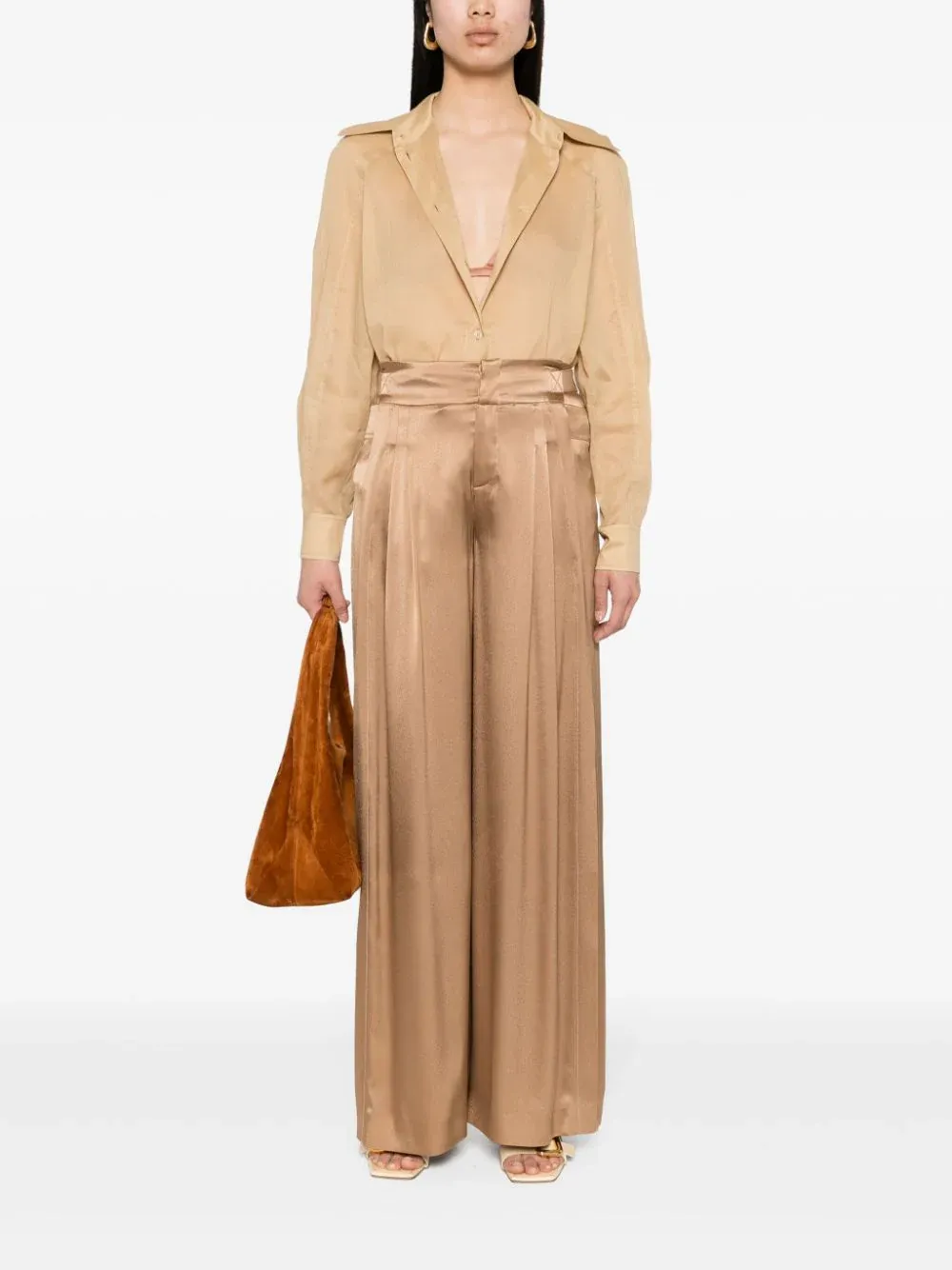 CAMICIA BEIGE IN COTONE