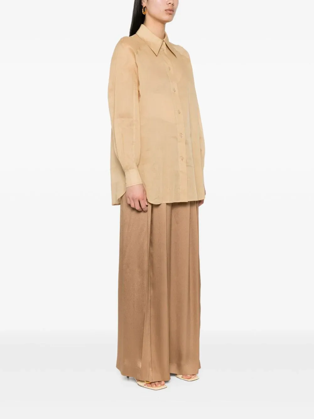 CAMICIA BEIGE IN COTONE