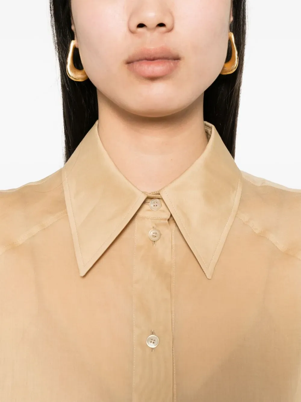 CAMICIA BEIGE IN COTONE