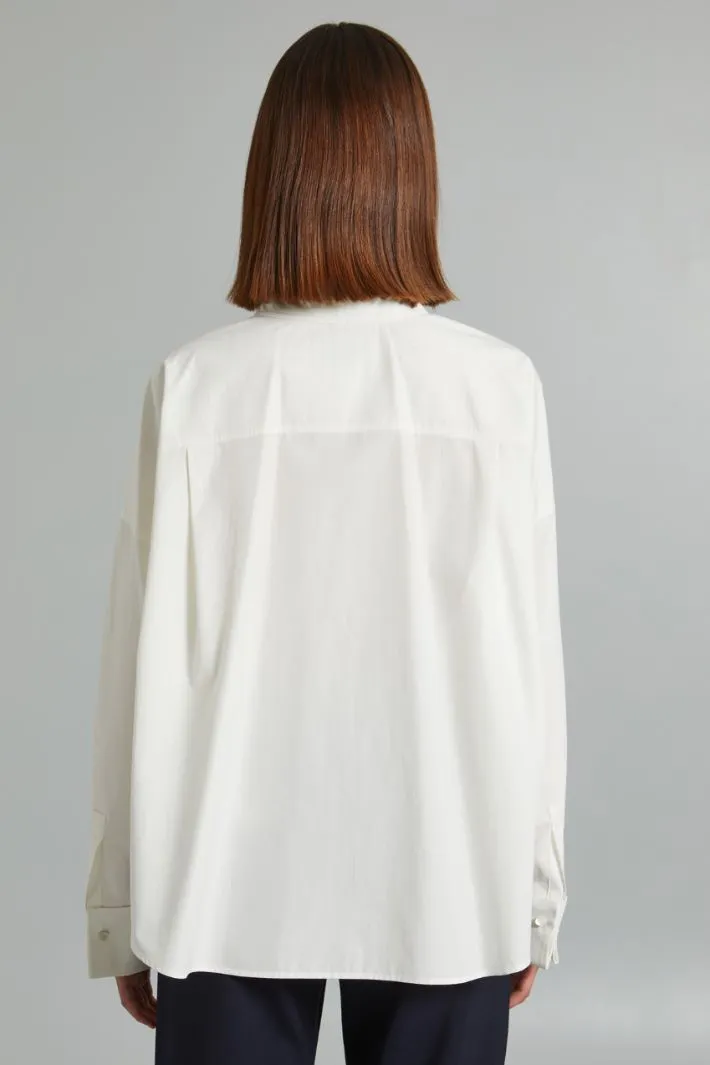 Camicia boxy in popeline