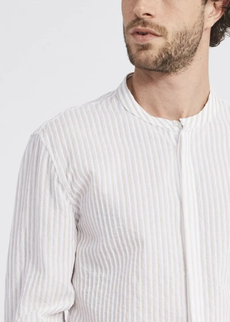 Camicia con collo alla coreana