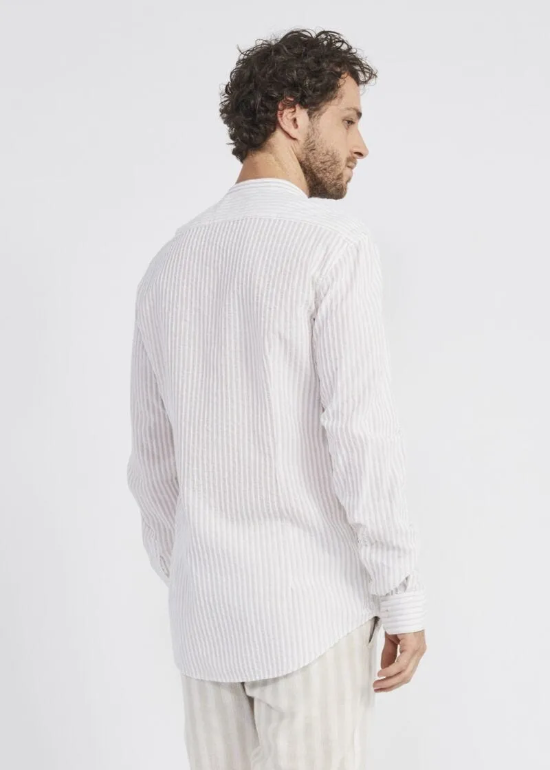 Camicia con collo alla coreana
