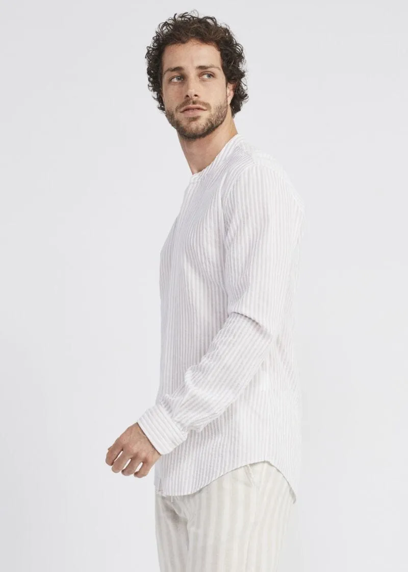 Camicia con collo alla coreana