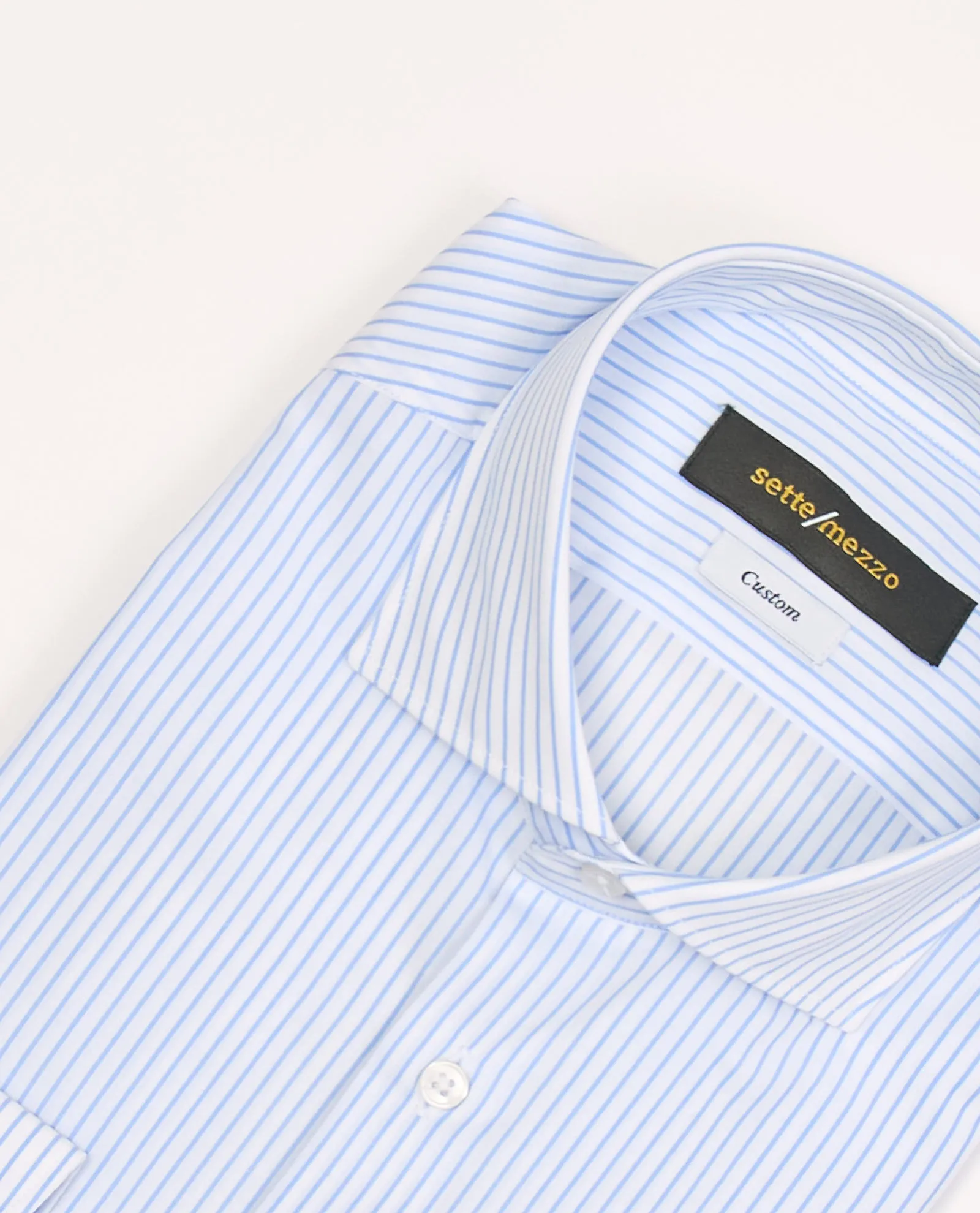 Camicia custom fit Sette/Mezzo a righe strette