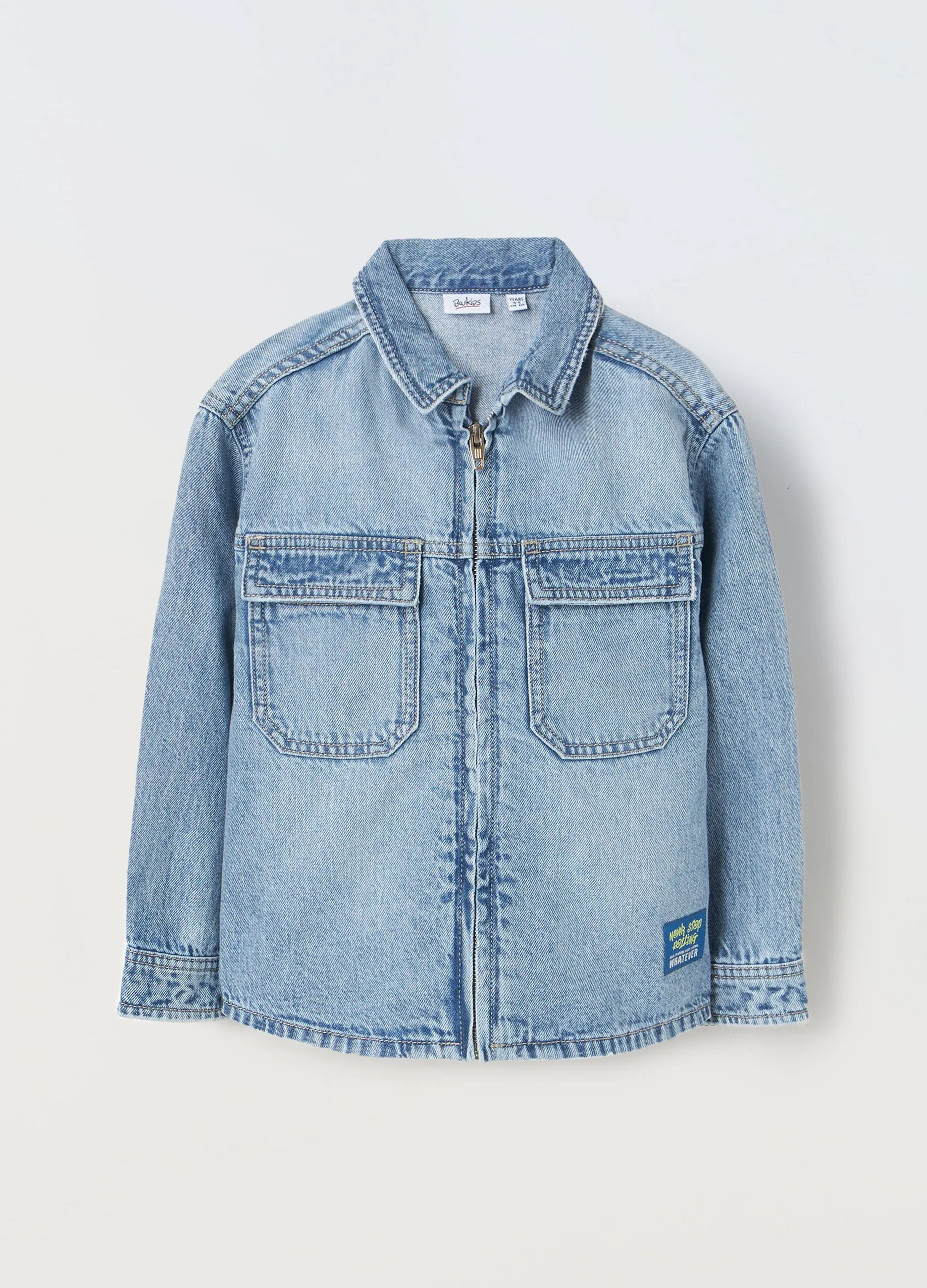 Camicia in denim di puro cotone bambino