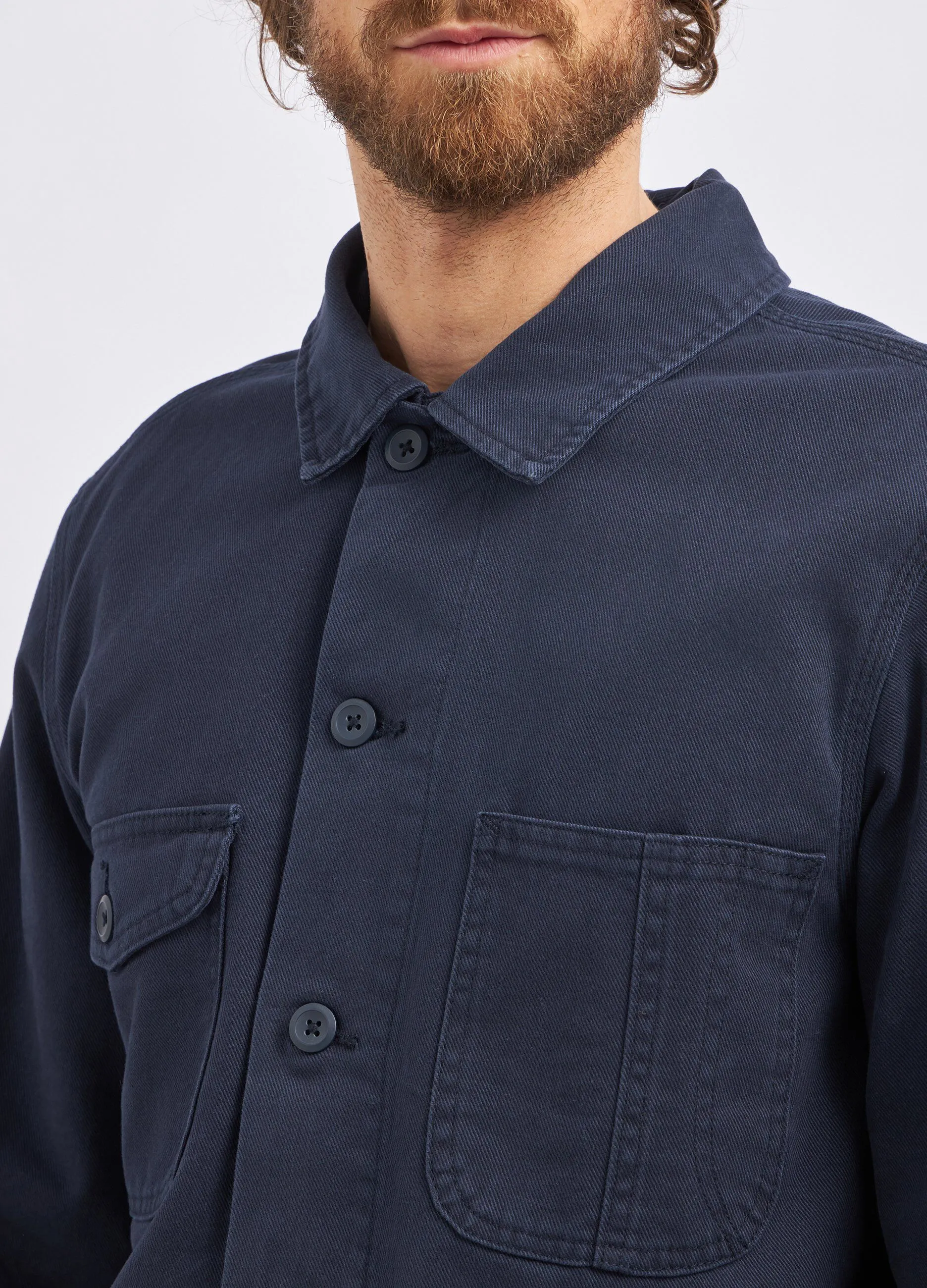 Camicia in denim di puro cotone uomo