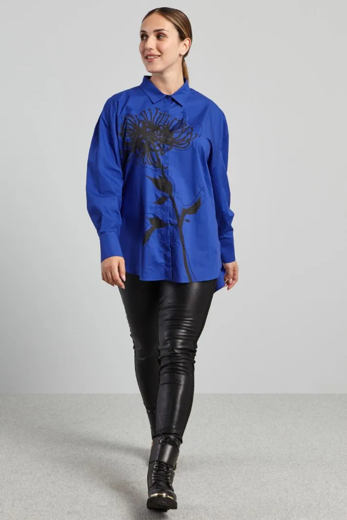 Camicia in popeline stampato