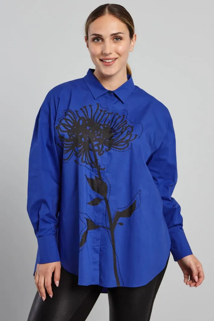 Camicia in popeline stampato
