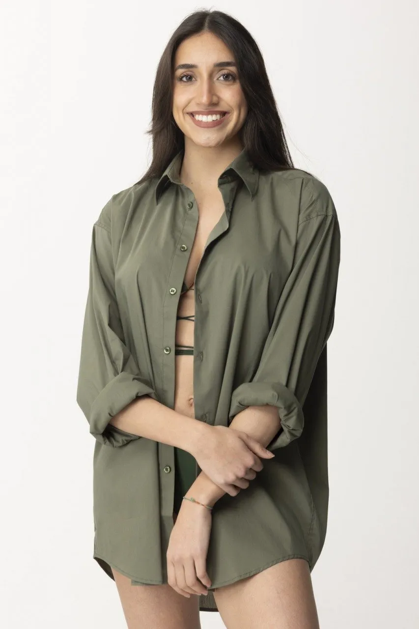 Camicia lunga Military green
