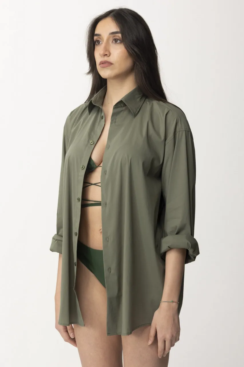 Camicia lunga Military green
