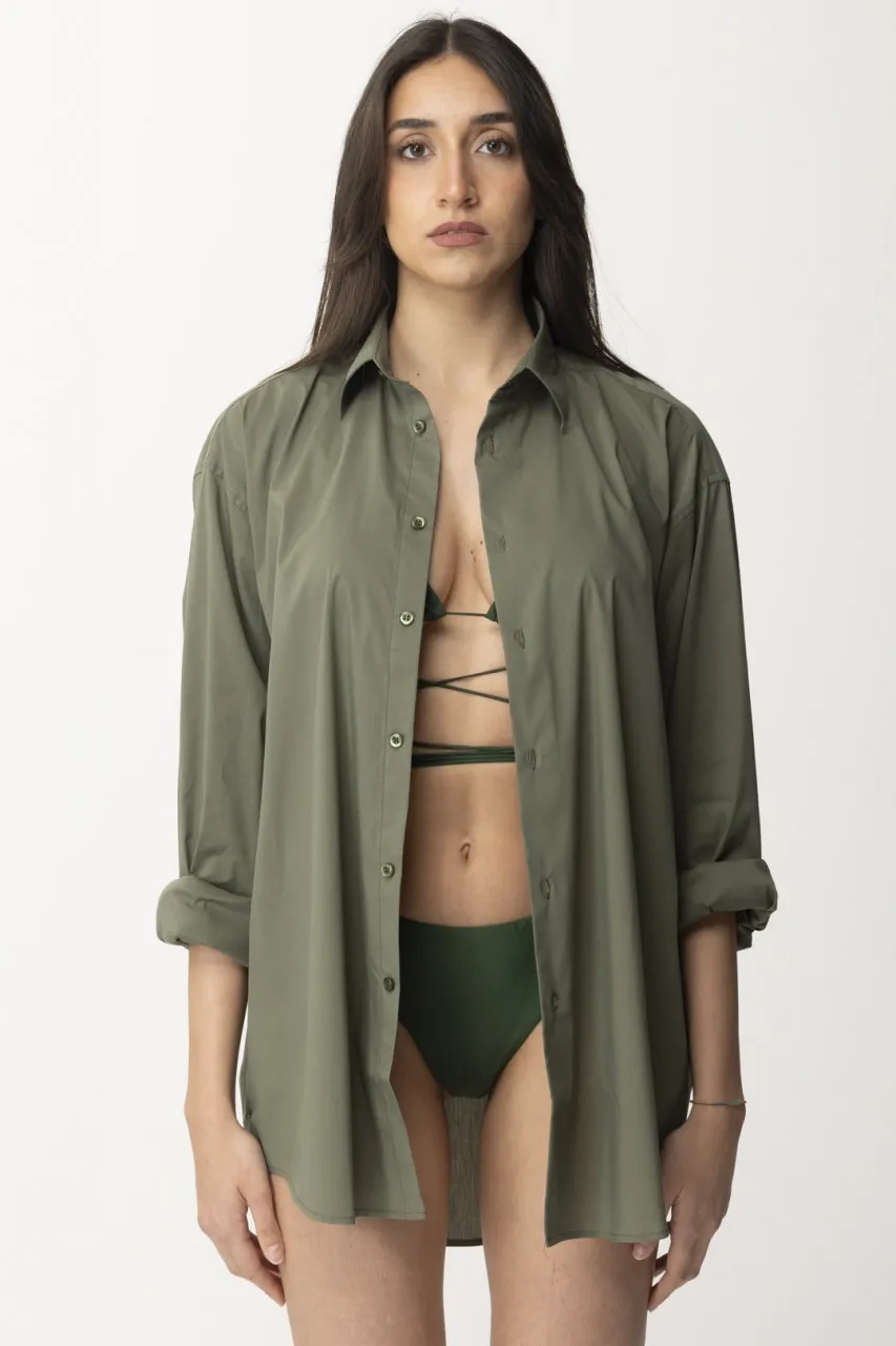 Camicia lunga Military green