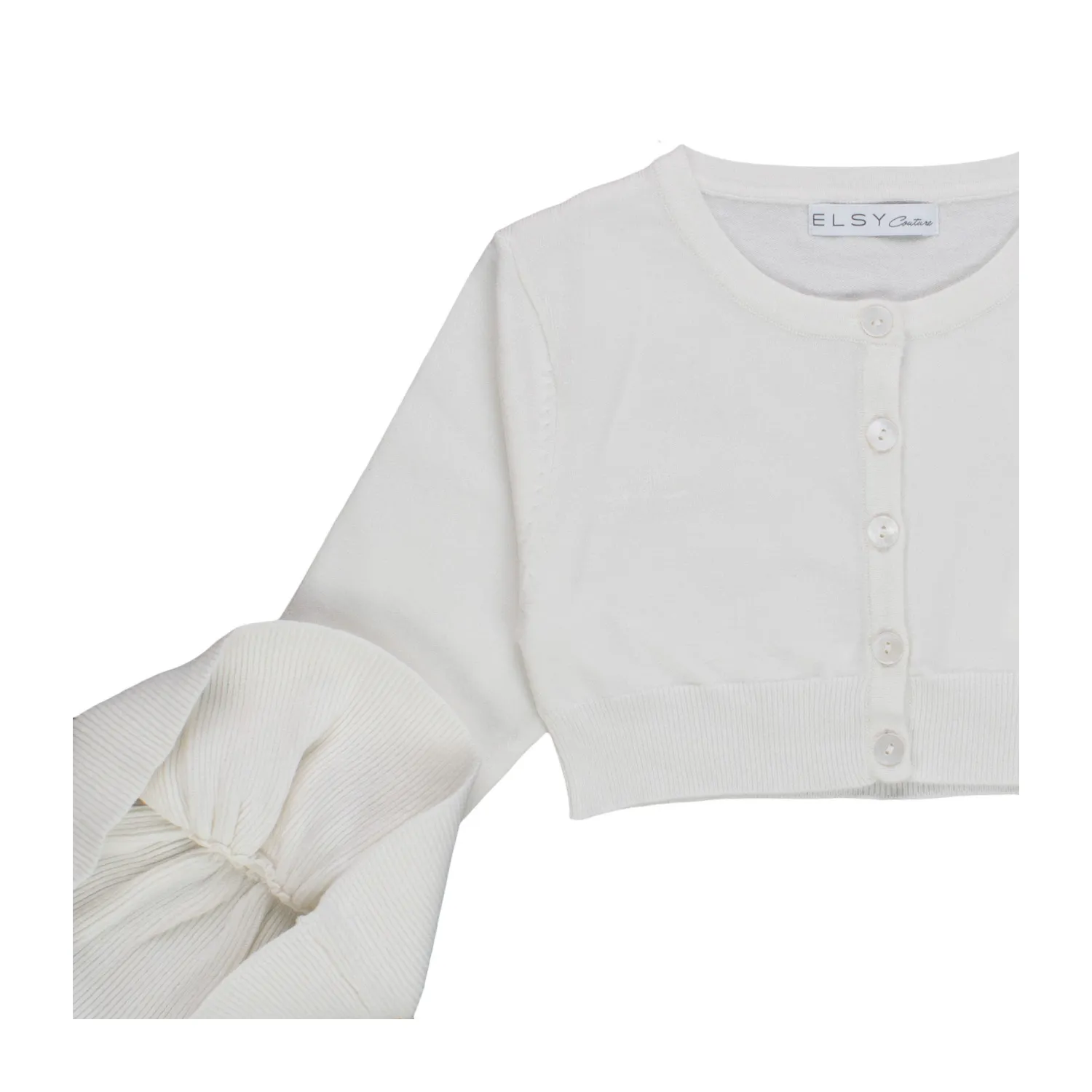 Cardigan Volants Bianco Bambina Teen