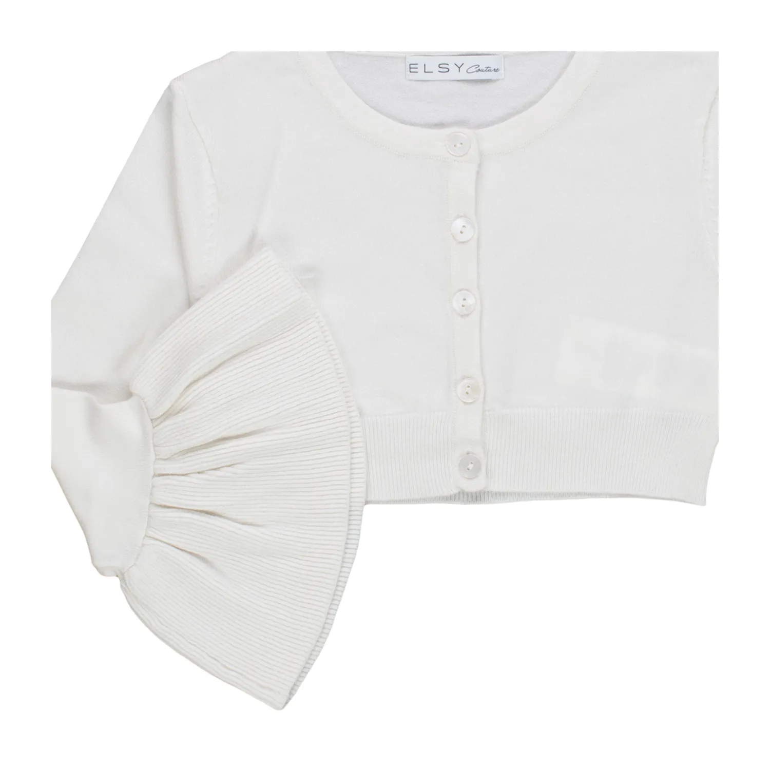Cardigan Volants Bianco Bambina Teen