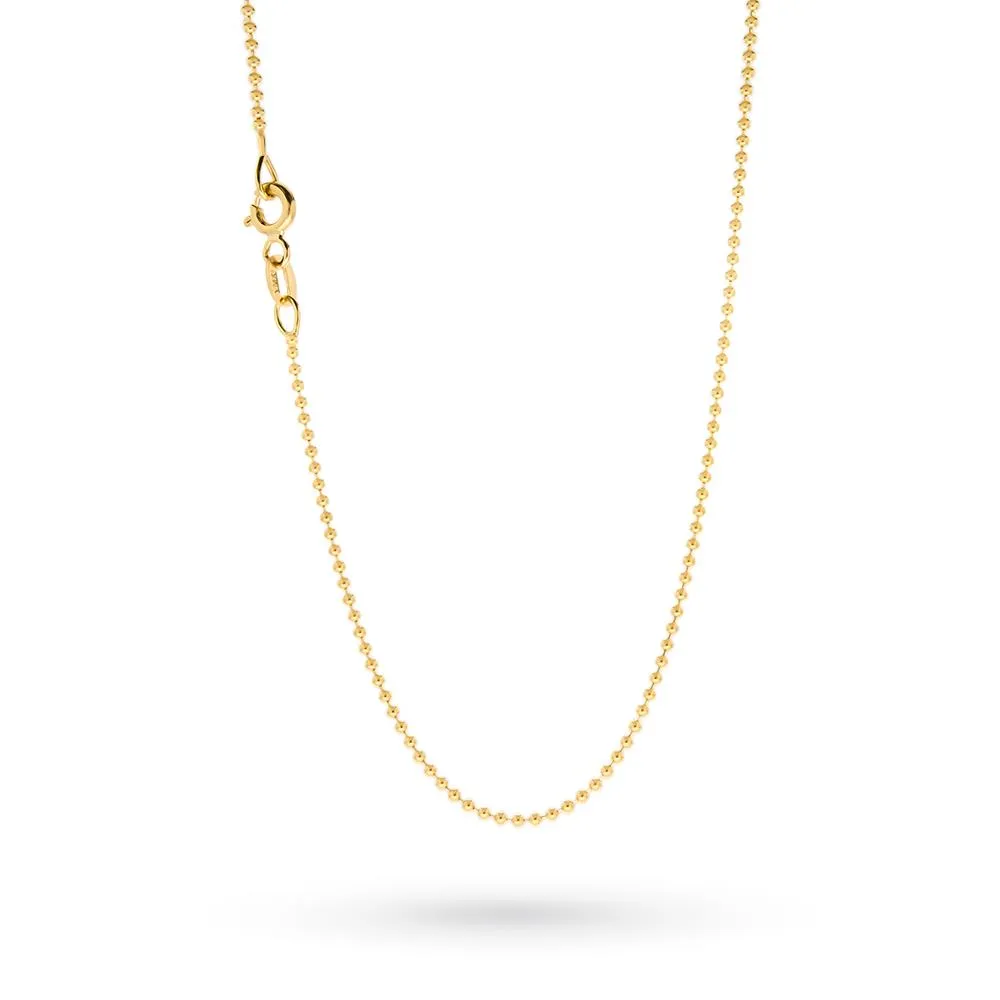 Catenina oro giallo 18kt pallini Ø 1mm 45cm