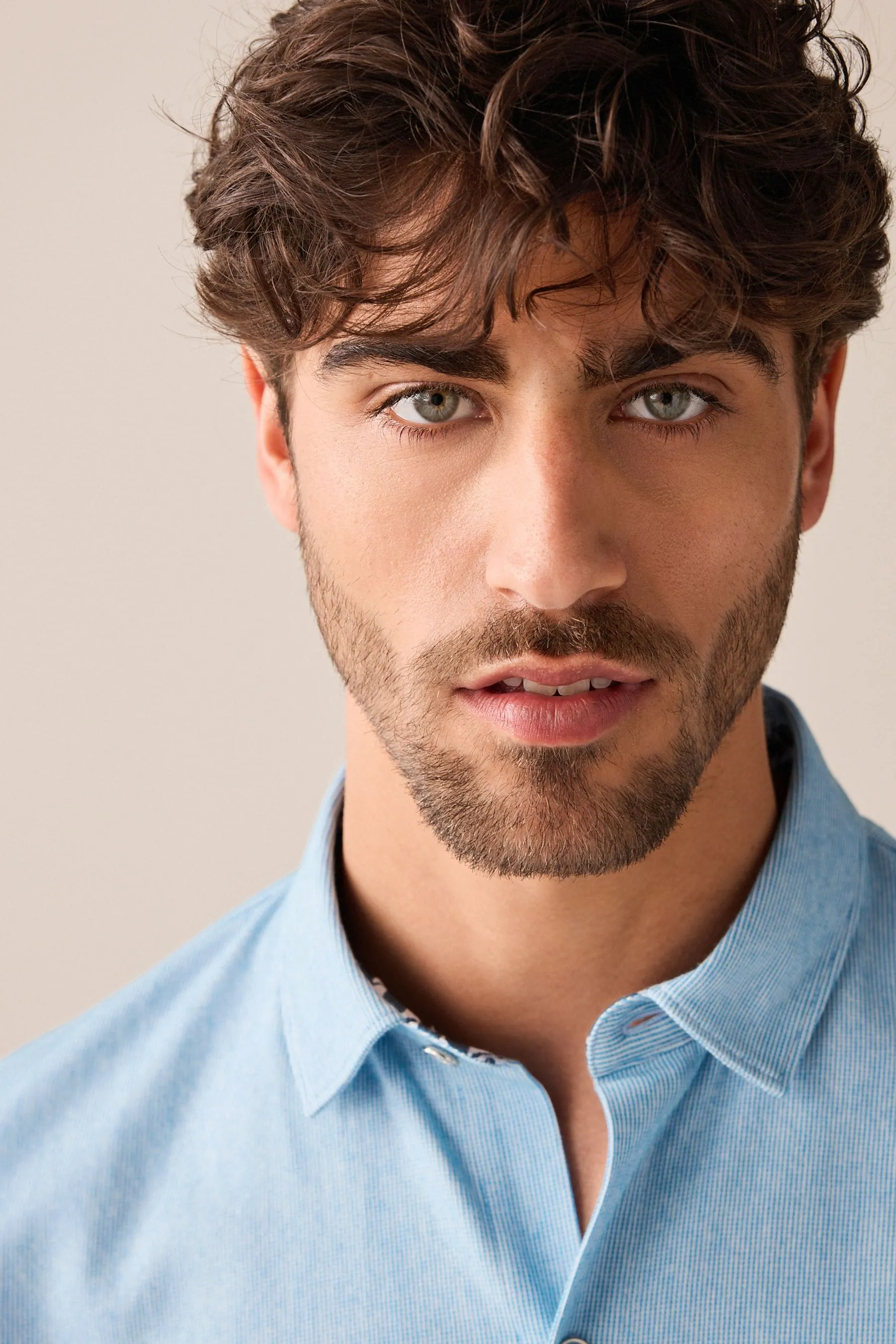 Celeste  - Oxford - Camicia con Blend in cotone